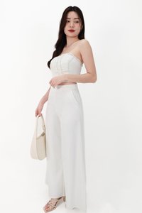 CNY2026 | Cora Co-ord Wide Legged Pants in White ( Regular )
