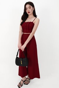 CNY2026 | Cora Co-ord Set in Dark Red ( Petite Length )