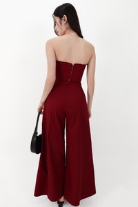 CNY2026 | Cora Co-ord Wide Legged Pants in Dark Red ( Regular )