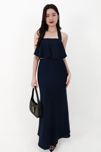 CNY2026 | Stephanie Satin Co-ord Two Way Top in Midnight