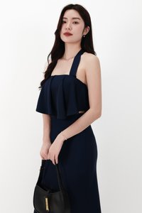 CNY2026 | Stephanie Satin Co-ord Two Way Top in Midnight