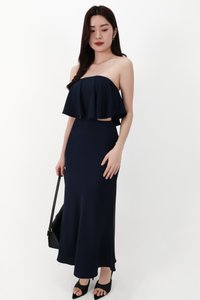 CNY2026 | Stephanie Satin Co-ord Two Way Top in Midnight
