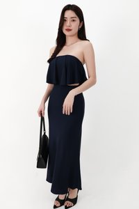 CNY2026 | Stephanie Satin Co-ord Two Way Top in Midnight