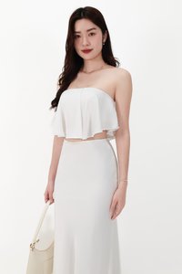 CNY2026 | Stephanie Satin Co-ord Two Way Top in White