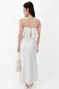 CNY2026 | Stephanie Satin Co-ord Set in White ( Petite Length )