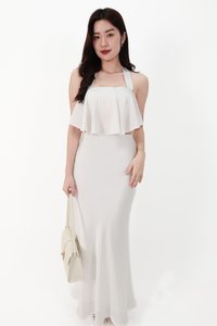 CNY2026 | Stephanie Satin Co-ord Set in White ( Regular Length )