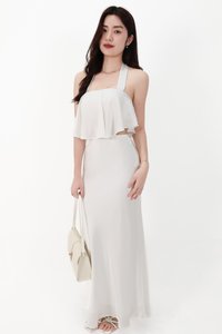 CNY2026 | Stephanie Satin Co-ord Set in White ( Regular Length )