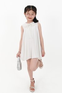 CNY2026 | Pleated Girl Dress in White