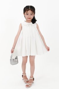 CNY2026 | Pleated Girl Dress in White
