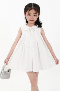 CNY2026 | Pleated Girl Dress in White