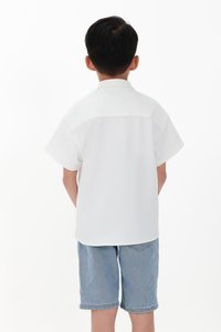 CNY2026 | Pleated Boy Shirt in White