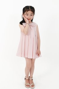 CNY2026 | Pleated Girl Dress in Pastel Pink
