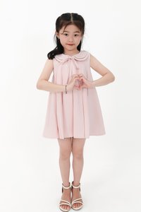 CNY2026 | Pleated Girl Dress in Pastel Pink