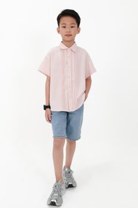 CNY2026 | Pleated Boy Shirt in Pastel Pink