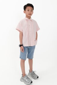 CNY2026 | Pleated Boy Shirt in Pastel Pink