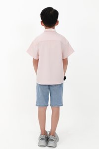 CNY2026 | Pleated Boy Shirt in Pastel Pink