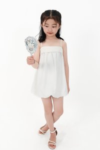 CNY2026 | Lyocell x Mesh Girl Bubble Dress in White