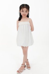 CNY2026 | Lyocell x Mesh Girl Bubble Dress in White