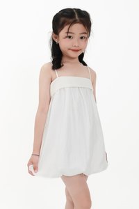 CNY2026 | Lyocell x Mesh Girl Bubble Dress in White