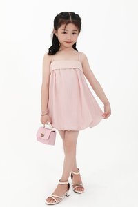 CNY2026 | Lyocell x Mesh Girl Bubble Dress in Soft Pink