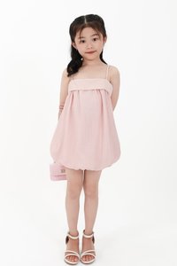 CNY2026 | Lyocell x Mesh Girl Bubble Dress in Soft Pink