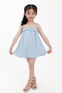 CNY2026 | Lyocell x Mesh Girl Bubble Dress in Blue