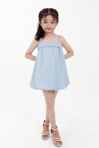 CNY2026 | Lyocell x Mesh Girl Bubble Dress in Blue