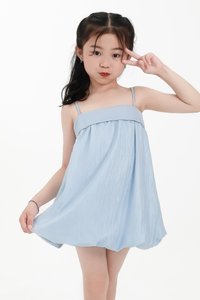 CNY2026 | Lyocell x Mesh Girl Bubble Dress in Blue