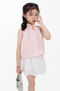 CNY2026 | Oriental Girl Cheongsam Top in Pink