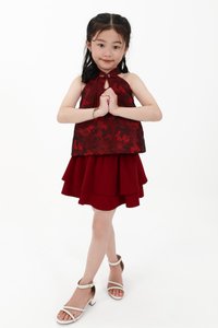 CNY2026 | Girl Tiered Skorts in Red