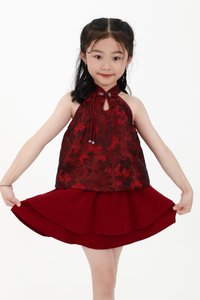 CNY2026 | Girl Tiered Skorts in Red