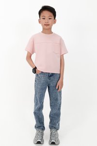 CNY2026 | Casual Boy Pocket Tee in Light Pink