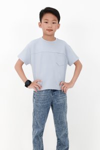 CNY2026 | Casual Boy Pocket Tee in Light Blue