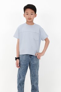 CNY2026 | Casual Boy Pocket Tee in Light Blue