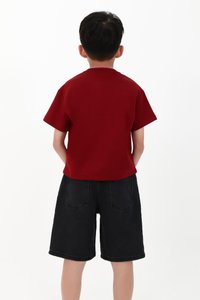 CNY2026 | Casual Boy Pocket Tee in Dark Red