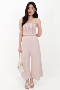CNY2026 | Cora Co-ord Wide Legged Pants in Light Pink ( Petite Length )