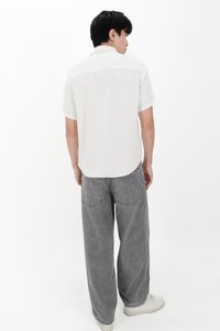 CNY2026 | Pleated Men Shirt in White