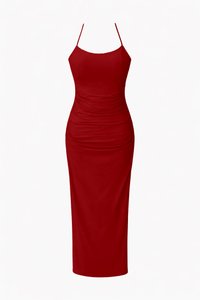 CNY2026 | Calina Cross Back Maxi Dress in Red