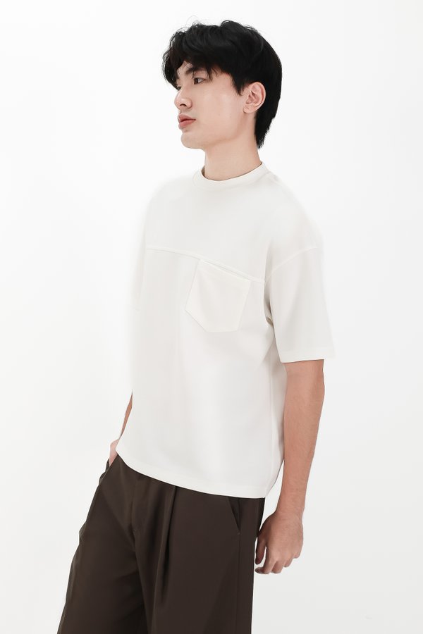 CNY2026 | Casual Men Pocket Tee in White