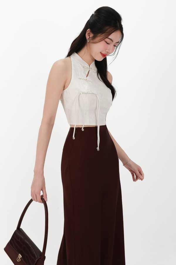 CNY2026 | Oriental Women Cheongsam Top in Light Champagne