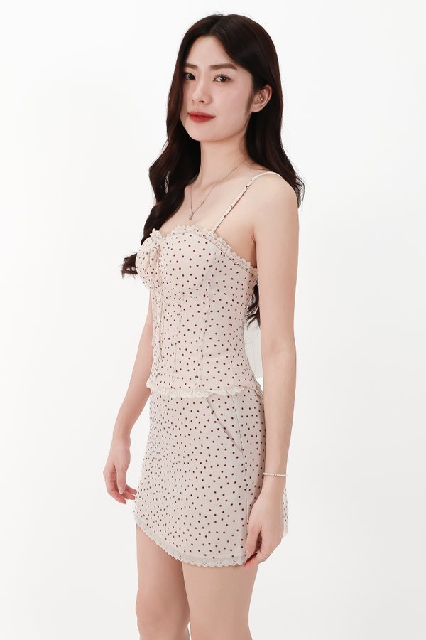 CNY2026 | Diona Dotted Bustier Co-ord Skorts in Nude Blush
