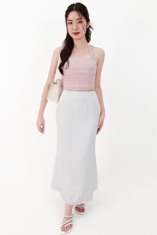 CNY2026 | Cassi Co-ord Mermaid Skirt in White ( Regular Length )