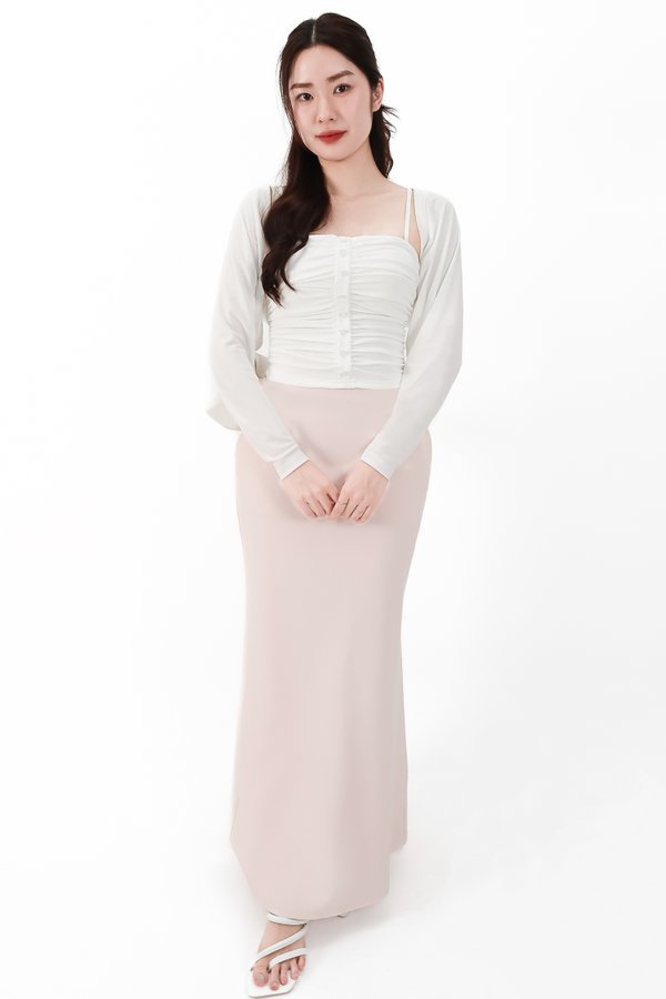 DEFECT | Cassi Co-ord Mermaid Skirt in Light Pink ( Regular Length ) in S