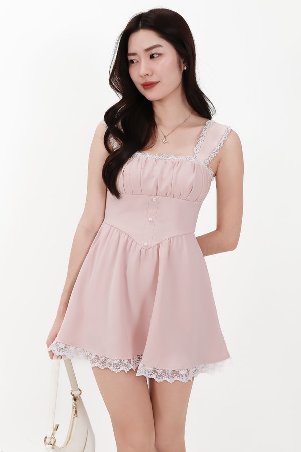 CNY2026 | Tria Two Way Romper Dress in Pastel Pink