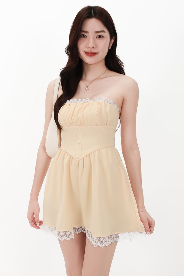 CNY2026 | Tria Two Way Romper Dress in Pale Yellow