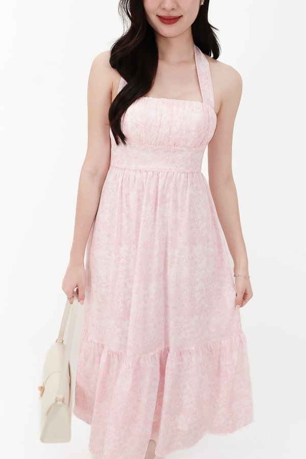 CNY2026 | Ferlin Floral Midaxi Dress in Light Pink