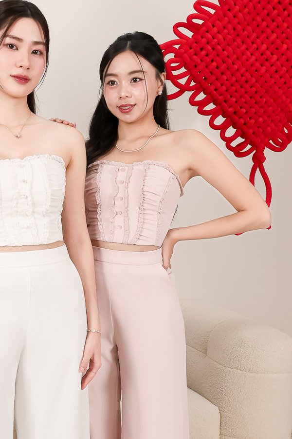 CNY2026 | Cora Co-ord Sweetheart Top in Light Pink
