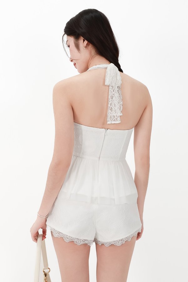 CNY2026 | Lovine Lace Co-ord Shorts in White