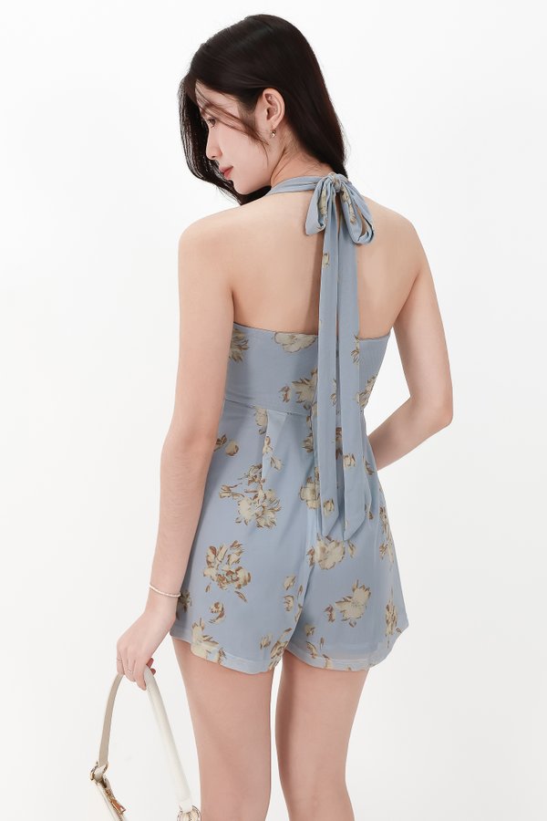 CNY2026 | Faerie Floral Mesh Romper in Soft Blue