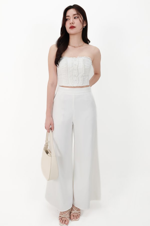 CNY2026 | Cora Co-ord Wide Legged Pants in White ( Regular )